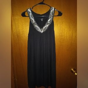 Express: New Black Dress With Silver Gemstone